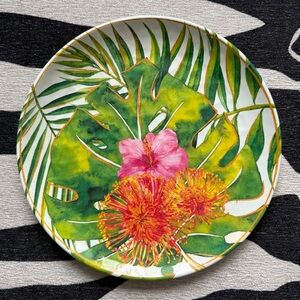 Pier 1 Tropical Floral Plate 10.5 inch (8 plates)
